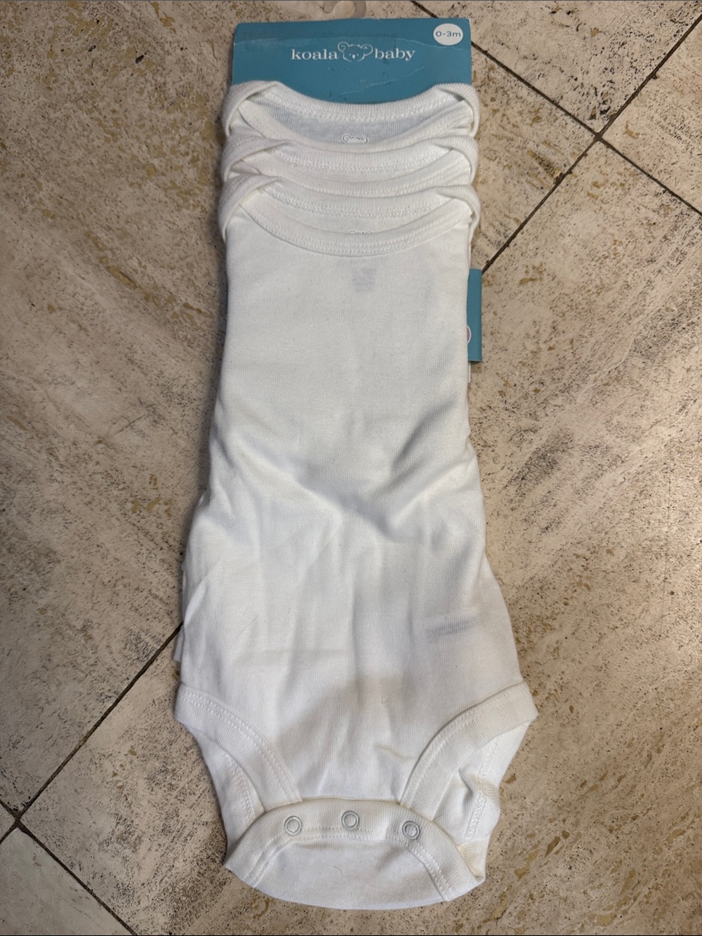 Baby Essentials White Infant One-Piece Bodysuits (3-Pack)